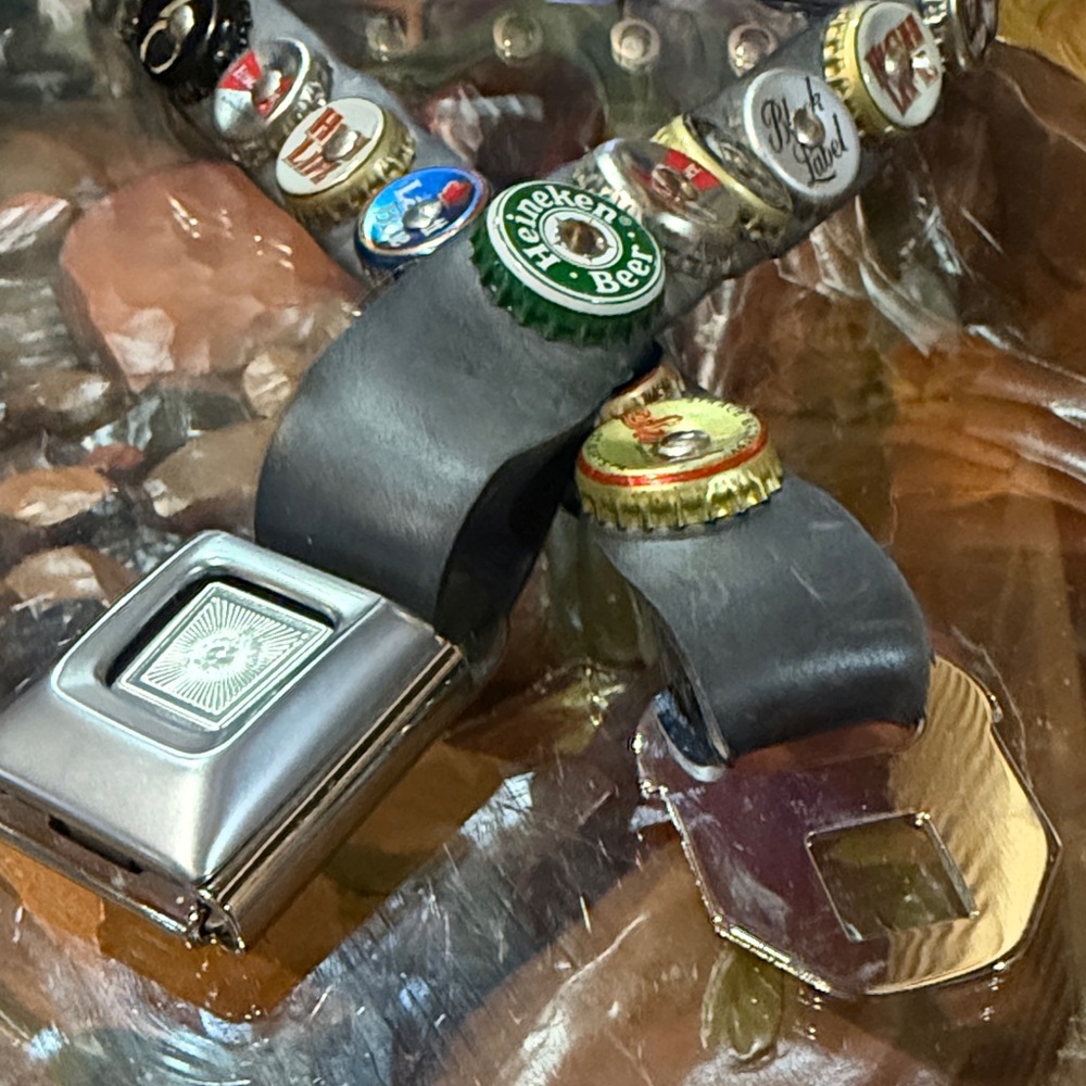 Handmade BOTTLE CAP BELT!